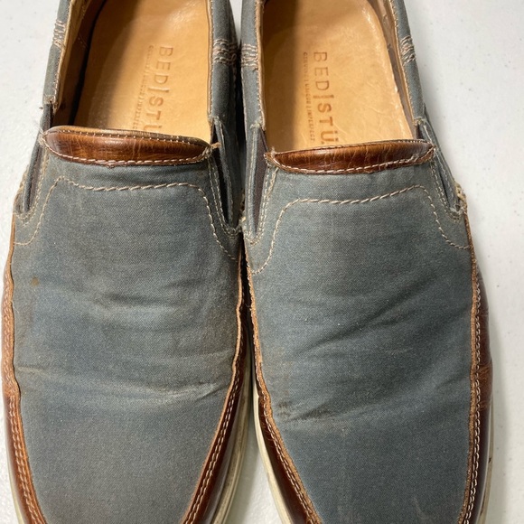 BED|STU Men\'s Blue and Brown Slip-On Loafers Distressed Size 9.5 SB 70 main image 7